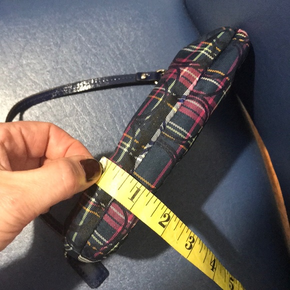 Coach multi plaid tartan patent leather wristlet - Picture 15 of 16